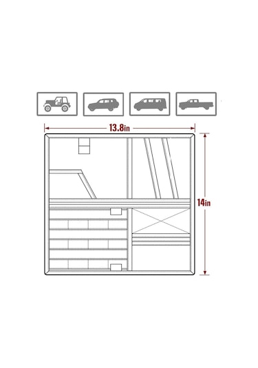 Cbtx Araba Güneşlik Saklama Çantası Gözlük Çerçevesi Fatura Klipsi Haki
