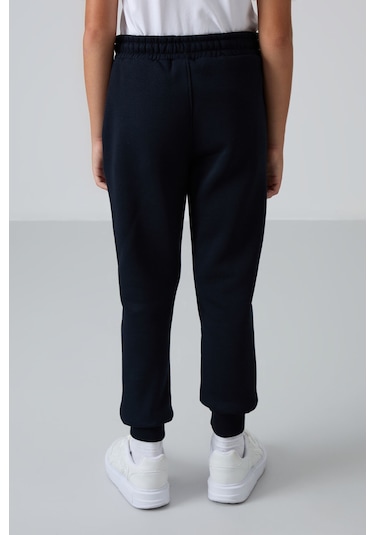 Tommy Life Lacivert Pamuklu Kalın İçi Tüylü Yumuşak Dokulu Standart Fit Nakışlı Erkek Çocuk Eşofman Alt - 1122 Lacivert