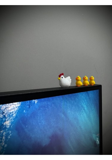 4 Parça Sevimli Tavuk Ailesi Dikiz Aynası Süsü - Ayna Süsü Araba Süsü Torpido Süsü Oto Aksesuar