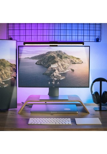 Vkemall Monitör Işık Şeridi, Göz Koruyucu, 15 Renkli Mod, Parlaklık Ayarlanabilir, Usb 5v, Siyah Diğer