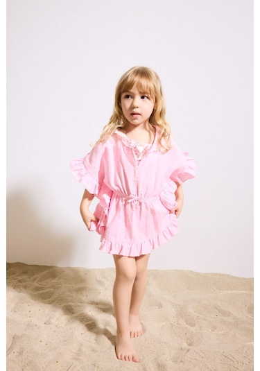 Defacto Müslin Fırfırlı Kaftan Kız Bebek H1818a526hspn253