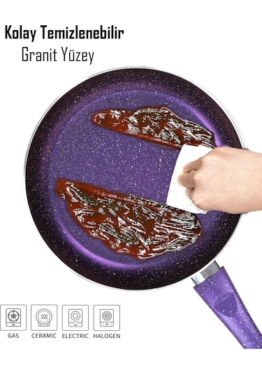 Bonetti Granit Tava - 20 Cm Mor Mor