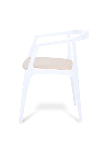 Helsinki Beyaz C Model Bohem Beyaz Ahşap Sandalye