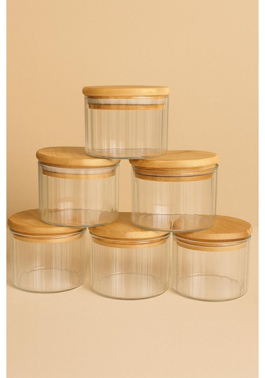 400 Cc Çizgili Bambu Kapaklı Kahvaltılık 90 X 70-400 Ml Beyaz