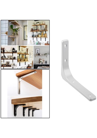 Suntek Ağır Hizmet Raf Aparatı Duvara Asma L Şekilli Braketler Beyaz 8 İnç Beyaz