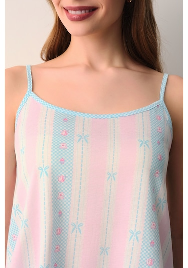 Suwen Briella Pamuklu Atlet Şort Pijama Takımı Sh26612667334 Pembe