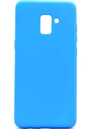 Samsung Uyumlu Galaxy A8 Plus 2018 Kılıf Zore Premier Silikon Kapak Mavi