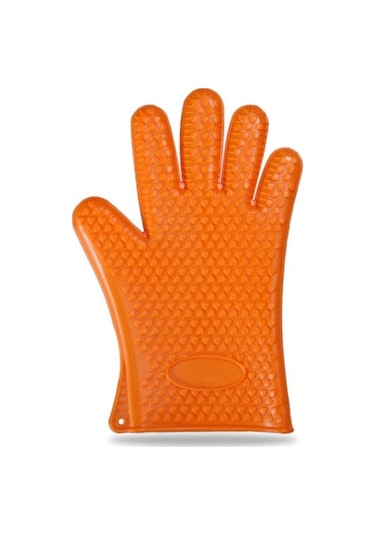 Turuncu 1 Çift Pişirme Araçları Beş Parmak Kalp Silikon Eldiven Eldivenleri Haşlanma Önleyici Isıya Kapaklar&Aksesuarlar 56514464