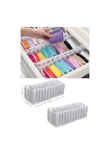 Periboia Akordiyon Çekmece Düzenleyici Organizer 10 Gözlü M Bede Çok Renkli