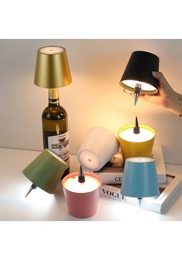 Maoyaya Kablosuz Şarap Şişesi Lamba Tip-c Şarj Dokunmatik Kontrol Şarap Çok Renkli, Küçük Ve Pratik Çok Renkli