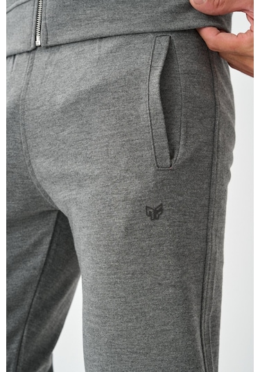 Dechers Tech Fleece Double Face Kapüşonlu Erkek Eşofman Takım E213-7 Antrasit