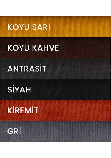 Kadife Dokulu Antrasit Masa Örtüsü Zengin Renk Seçenekli Antrasit