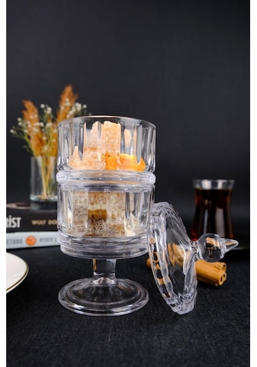 Digithome Ayaklı 2 Katlı Cam Sunumluk Kurabiyelik Ve Şekerlik Ku.mpp.002 C1-1-288