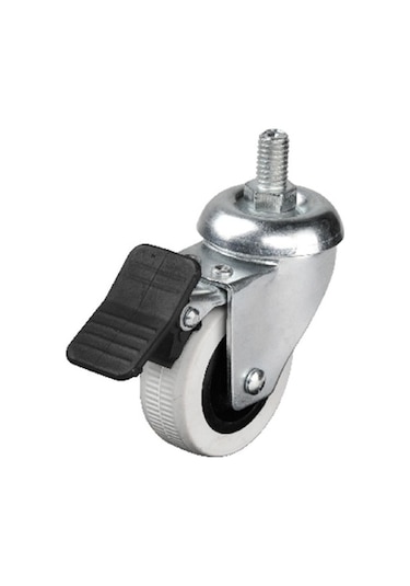 Hts 335 - 50x20 Mm Çift Bilyalı Vidalı Frenli Teker 4 Adet