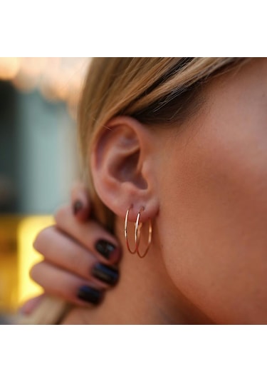 Bygoldenhouse Klasik Halka Küpe