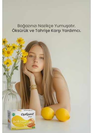 Optipast Drops Ballı & Limon 16 Pastil