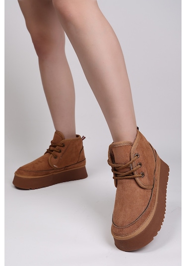 Silvana Kadın Bağcıklı Ugg A010-h61 Taba