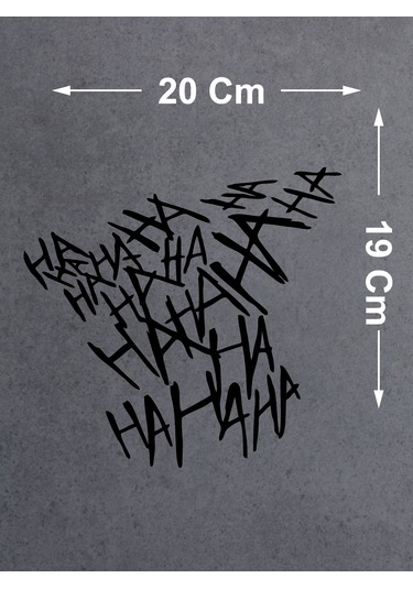 Ha Ha Ha Sticker - Joker Batman Gotham City Sticker - Araba Oto Motosiklet Karavan Sticker - 00042 20x19 Cm