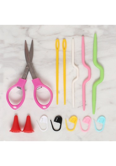 Loren Çantalı Tığ Ve Örgü Aksesuarları Seti