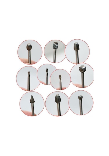 Ximistore9 10'lu Tungsten Karbür Freze Uç Seti - Ahşap Ve Metal İşleme İçin Profesyonel Kesme Ve Oyma