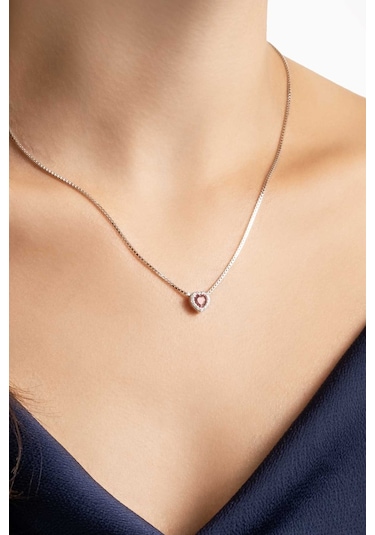 So Chic Aşk Rüyası 18 Ayar Beyaz Altın Kaplama 45 Cm Gümüş Minimal Kolye Beyaz