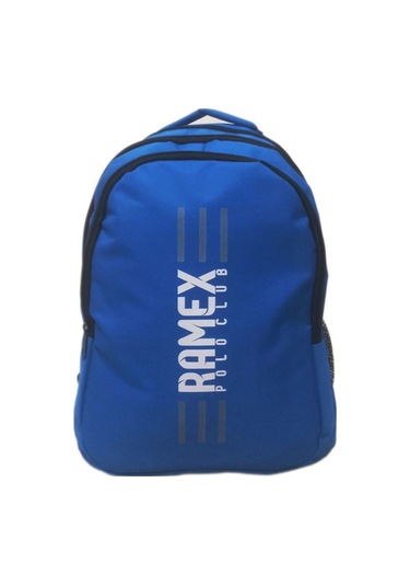 Unisex Mavi Ramex Sırt Çantası Büyük Boy Seyahat Okul Çantası Su Itici MAvi