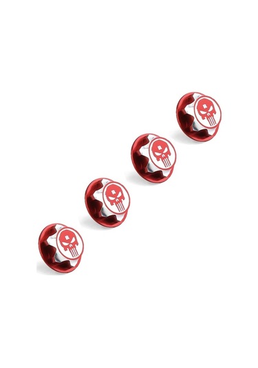 Novahub Traxxas X-maxx/summit İçin 4 Adet 17mm Kırmızı Metal Jant Somunu Seti