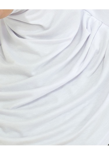 Hazır Giyim Türban Yumuşak Başörtü Şal - Beyaz Beyaz