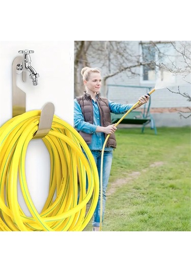 Vkemall Stokastik Çelik Delme Yok Su Hortumu Rafları: Bahçe, Garaj İçin Ağır Duty Asma Tipi Organize Edici Tutucu Al-374