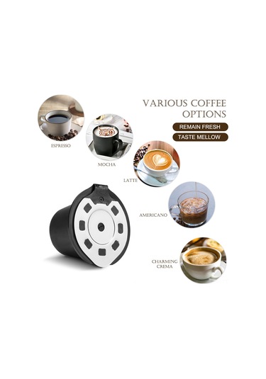 Mufunye Yeniden Kullanılabilir Çelik Kahve Kapsülü, Nespresso Makineleri İçin, Siyah, Kauçuklu, 27x37mm, Tek Adet Diğer