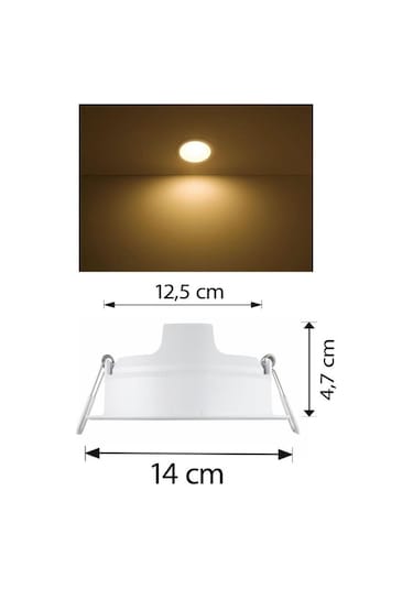 Philips Meson 13 W Led Spot Armatür Sarı 3000K Delik Çapı 12.5 CM