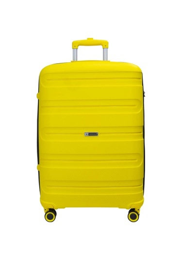 Vegmann Polipropilen Pp Atlas Sarı Orta Boy Valiz Sarı