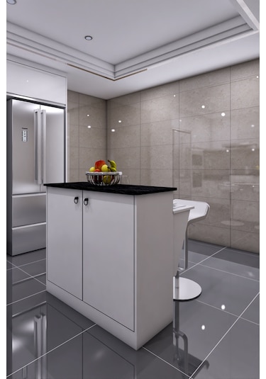 Anka Ada Iki Kapaklı Şık Fonksiyonel Mutfak Adası Mutfak Masası