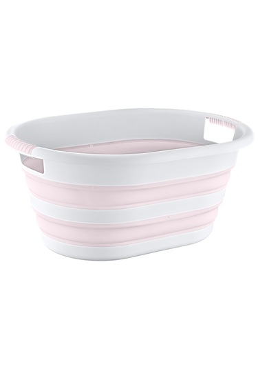 Magic Katlanır Çamaşır Selesi 25 Litre Beyaz - Pembe