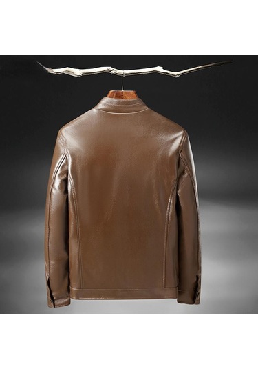 İlkbahar Ve Sonbahar Yeni Erkek Moda Giysileri Ince Erkek Ayakta Boyun Ceket Rahat Erkek Ceket Siyah