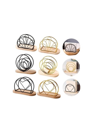 Trendooze Piknik Büfe Masaları İçin Siyah Dik Stand Peçetelik Seti Siyah