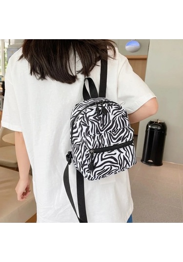 Zyzqstore Mini Kadın Sırt Çantaları 2024 Naylon Çantası Hayvan Baskı Çok Renkli Çok Renkli