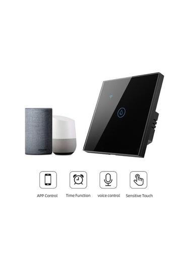 Fastbuy Wifi 20a Su Isıtıcı Anahtarı, Zamanlı Ve Sesli Kontrol, Siyah Ab Tak