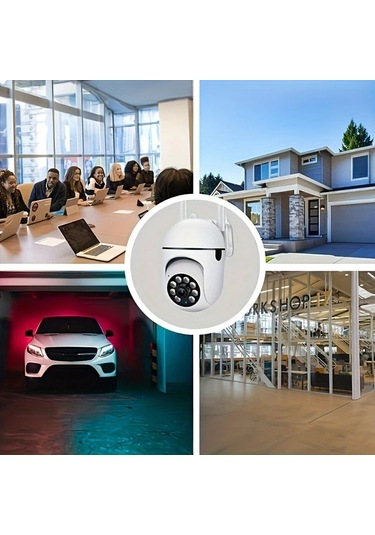 Xuweiwei 1080p Hd Kablosuz Wifi Güvenlik Kamerası White Pan Tilt Zoom Gece Görüşü İki Yönlü Ses Akıllı Hareket Takibi Ev İçi Kullanım