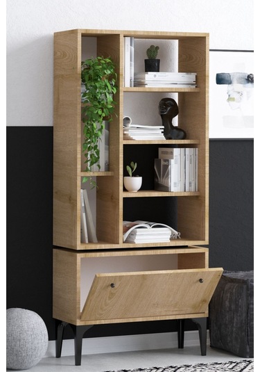 Decormet Fix Kitaplık Dec0056 Safir Meşe Çok Renkli