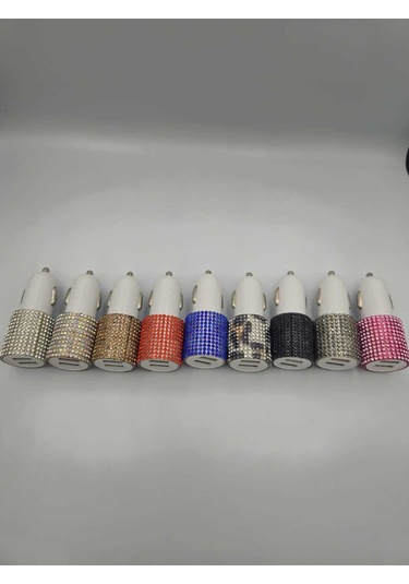 Kırmızı Taşlı Araç Çakmaklık Şarj Çift Çıkışlı A Kalite