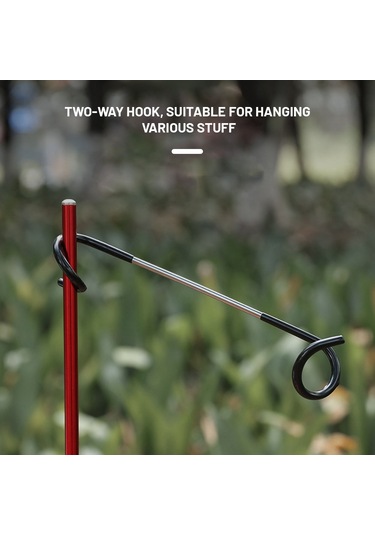 Shineyee Siyah Çelik Gümüşlü İki Yönlü Kamp Lambası Askısı - Dış Mekan Çanta, Giysi Asma Aleti Çok Renkli