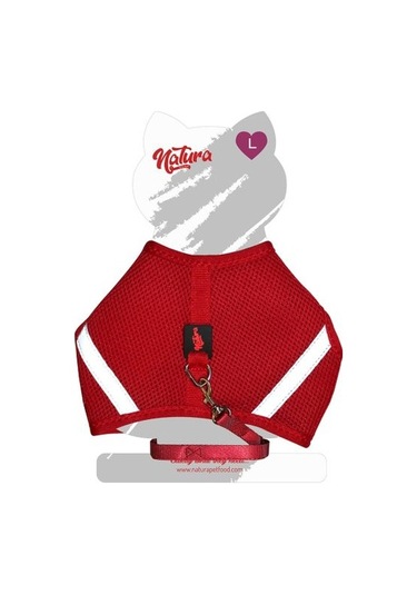 Natura Air Net Herness For Cats Red L