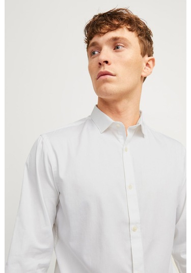 Jack & Jones Slim Fit Erkek Gömlek Beyaz