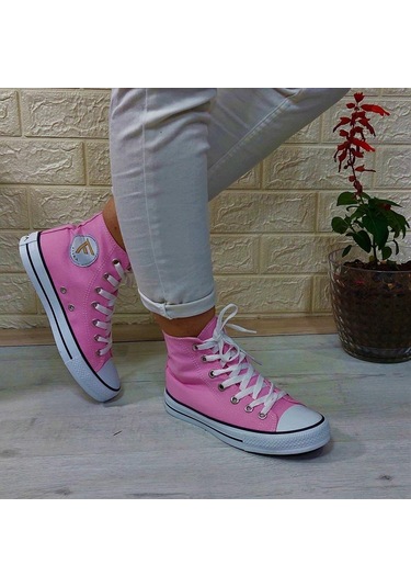 Fiyra 555 Pembe Uzun Unisex Sneaker Keten Spor Ayakkabı 001
