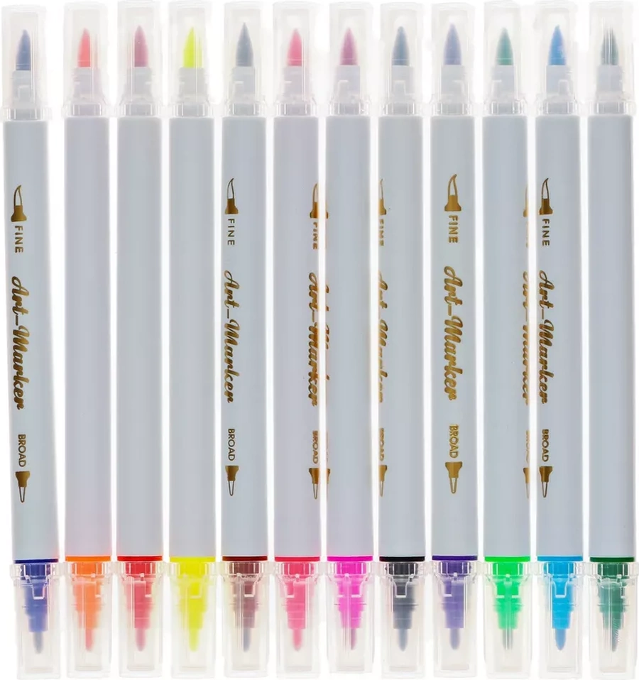 Calligrata 12 Renkli Yumuşak Fırçalı Tüp İçinde Keçeli Kalemler 26996909