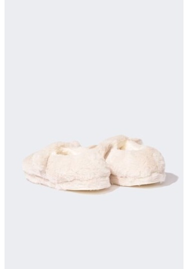 Defacto Kız Çocuk Ayıcık Tebalı Pelüş Düz Taban Panduf D3442a824wnbg123 Bej