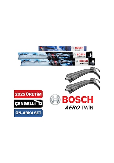 Opel Corsa C Ön Arka Silecek 2000-2006 Bosch Aerotwin-Rear H402 + Koku