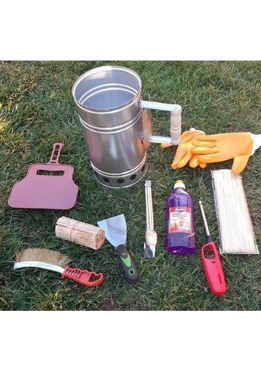 Mangal Barbekü Yakma Temizleme Seti 10 Parça Yakıt Jel Çakmak