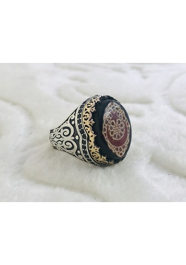 Türk Bayrağı Işlemeli 925 Ayar Gümüş Erkek Yüzük